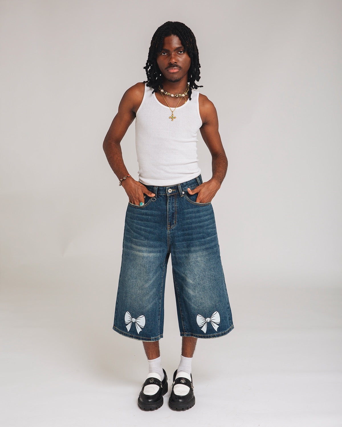 White Bow Jorts