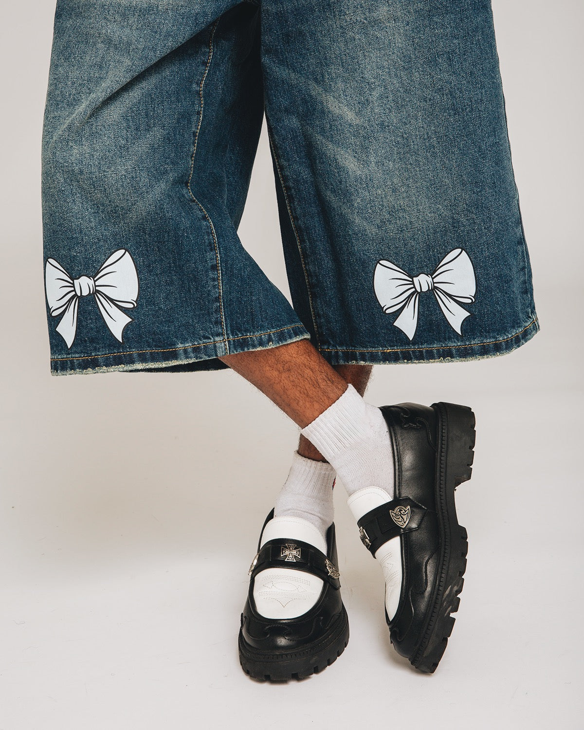 White Bow Jorts